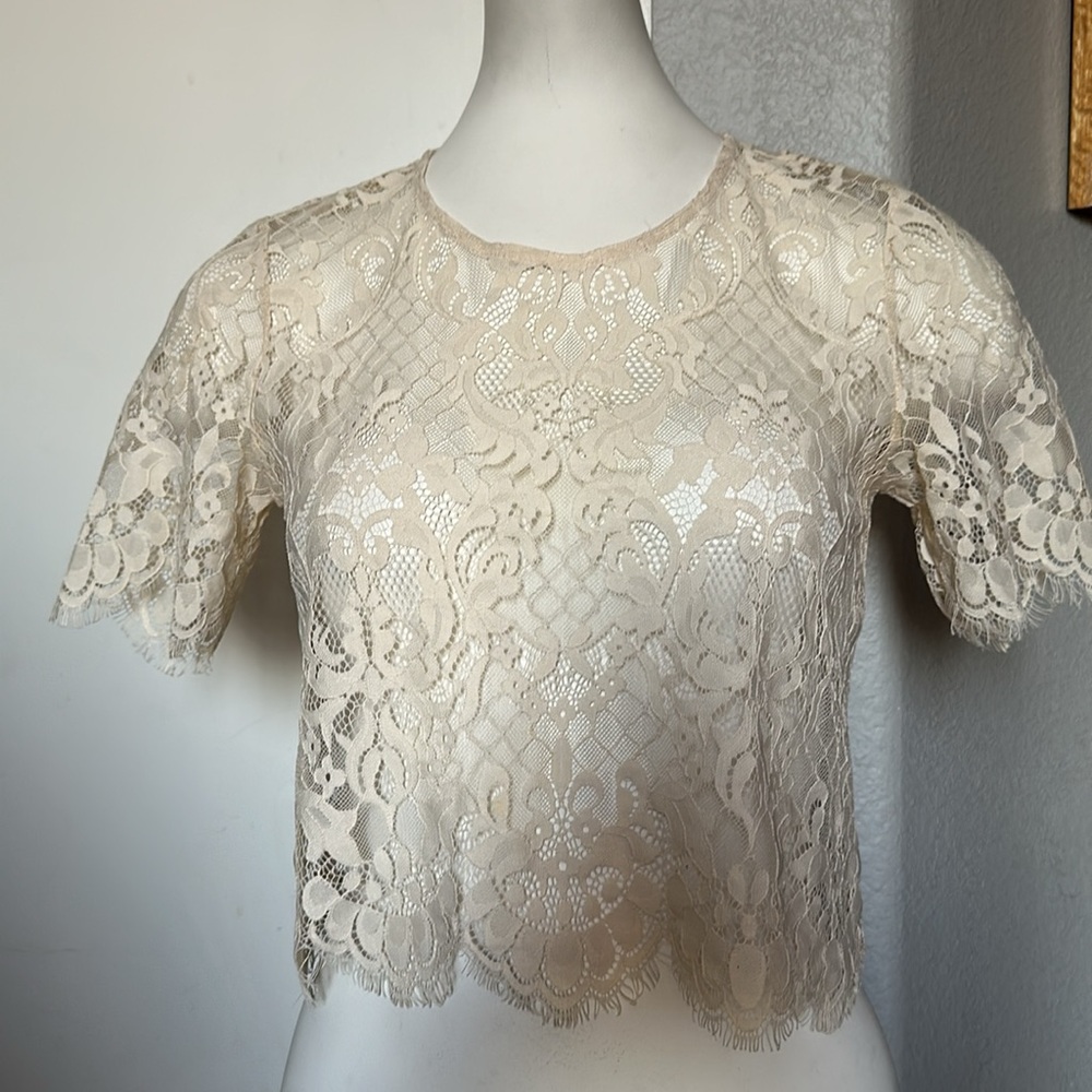 Forever 21 Lace Cropped Top
